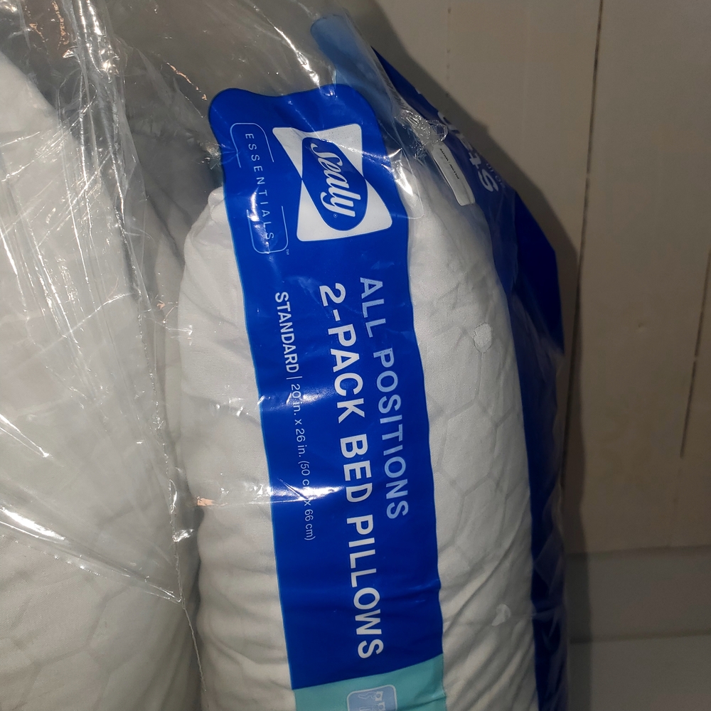 Sealy Essentials All Positions 2-Pack Queen Bed Pillows - White - Picture 3 of 6